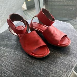 The Flexx red Open toe ankle strap.